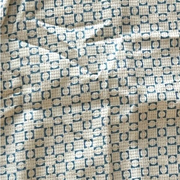 Toscano 100% Silk Shirt Size XL Button Down Micro Geometric Casual Loose Fit - Picture 10 of 10